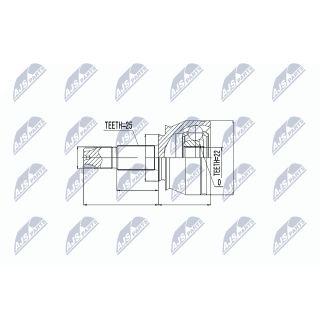 Jungčių komplektas, kardaninis velenas NTY NPZ-FT-024