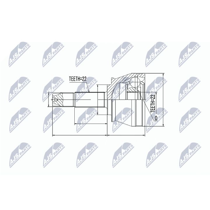 Jungčių komplektas, kardaninis velenas NTY NPZ-FT-046