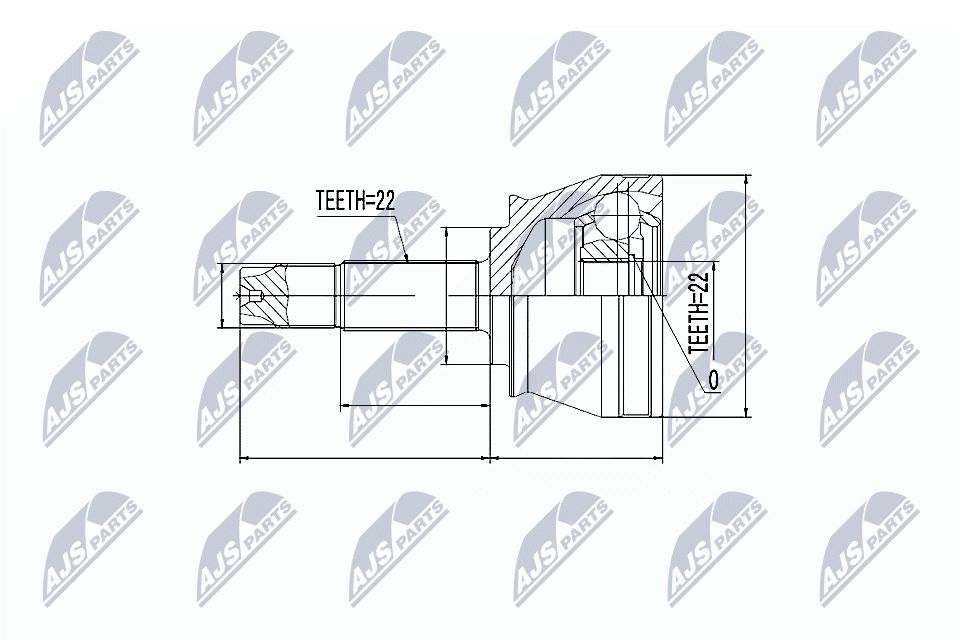 Jungčių komplektas, kardaninis velenas NTY NPZ-FT-046