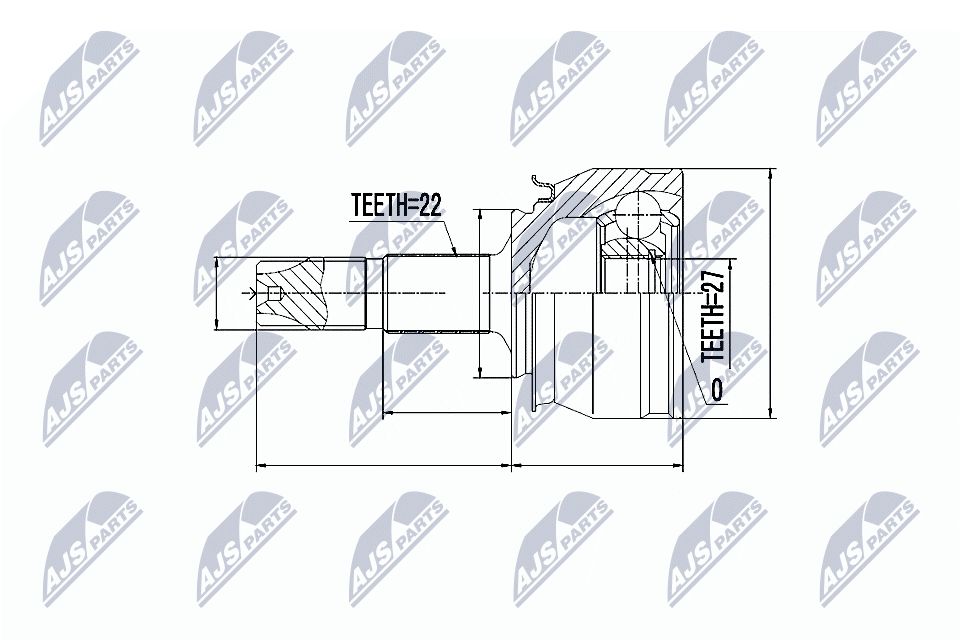 Jungčių komplektas, kardaninis velenas NTY NPZ-FT-050