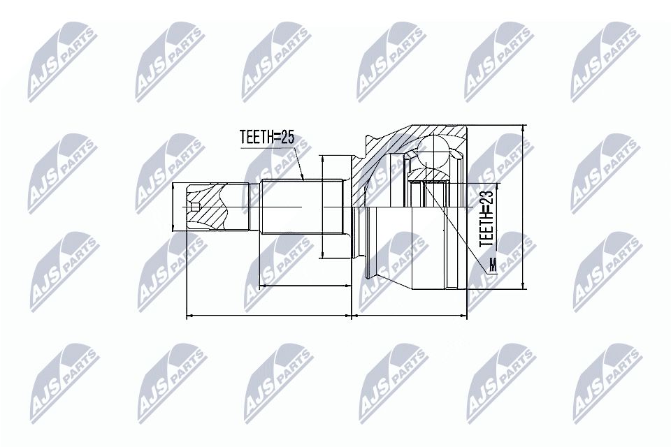 Jungčių komplektas, kardaninis velenas NTY NPZ-FT-053