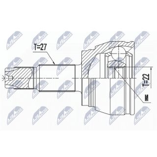 Jungčių komplektas, kardaninis velenas NTY NPZ-FT-057