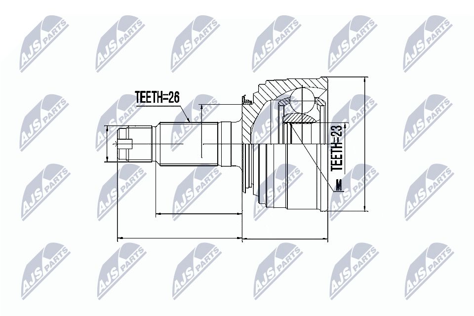 Jungčių komplektas, kardaninis velenas NTY NPZ-HD-015