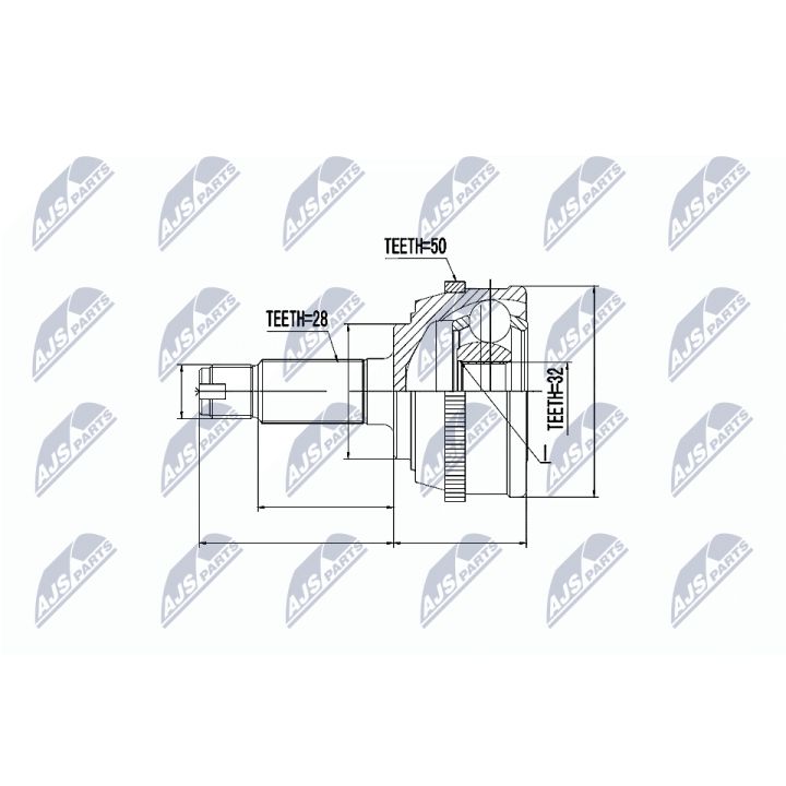 Jungčių komplektas, kardaninis velenas NTY NPZ-HD-032