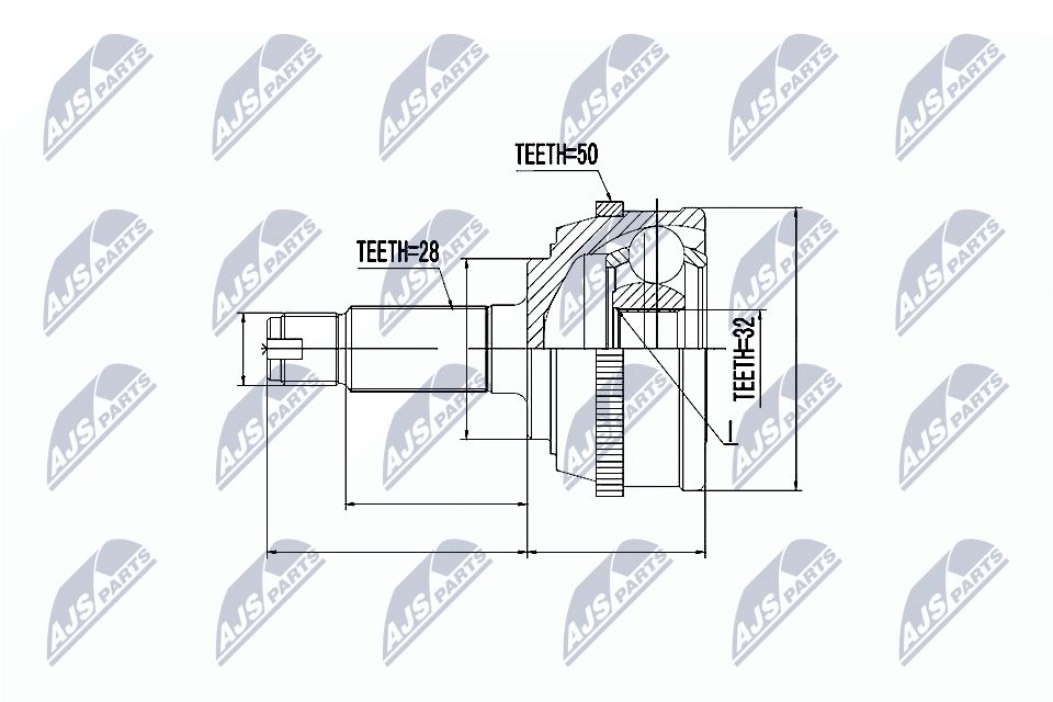 Jungčių komplektas, kardaninis velenas NTY NPZ-HD-032