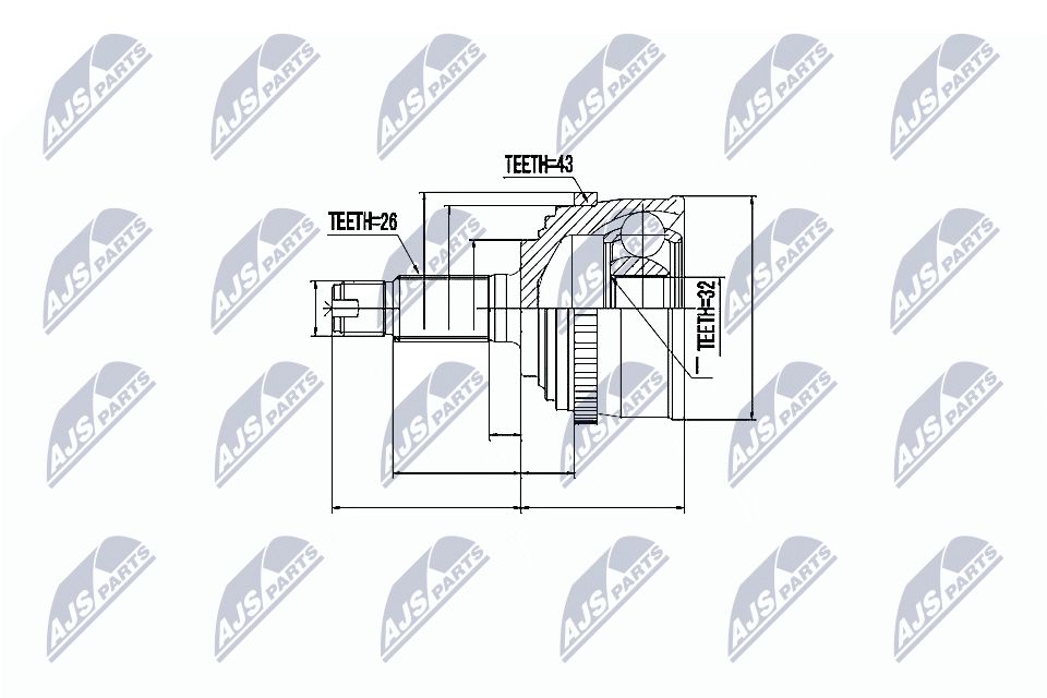 Jungčių komplektas, kardaninis velenas NTY NPZ-HD-038