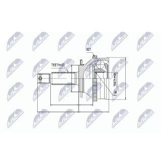 Jungčių komplektas, kardaninis velenas NTY NPZ-HY-501