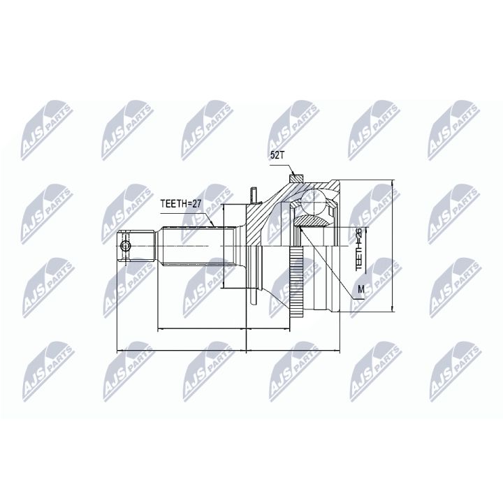 Jungčių komplektas, kardaninis velenas NTY NPZ-HY-501