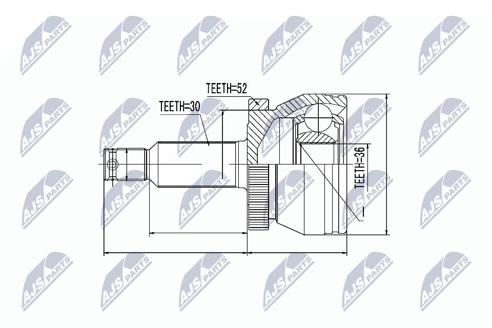 Jungčių komplektas, kardaninis velenas NTY NPZ-HY-504