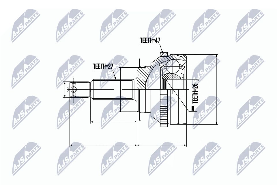 Jungčių komplektas, kardaninis velenas NTY NPZ-HY-505