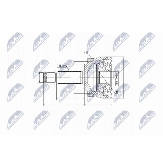 Jungčių komplektas, kardaninis velenas NTY NPZ-HY-507