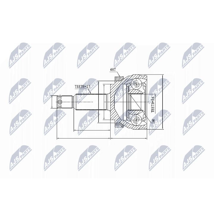 Jungčių komplektas, kardaninis velenas NTY NPZ-HY-507