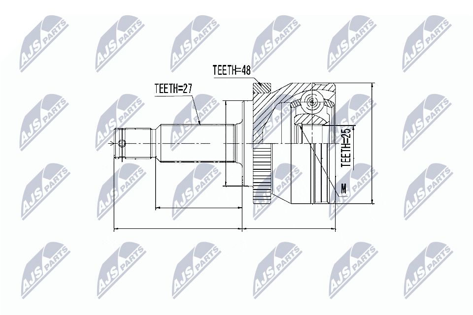 Jungčių komplektas, kardaninis velenas NTY NPZ-HY-508