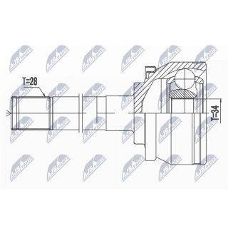 Jungčių komplektas, kardaninis velenas NTY NPZ-HY-511