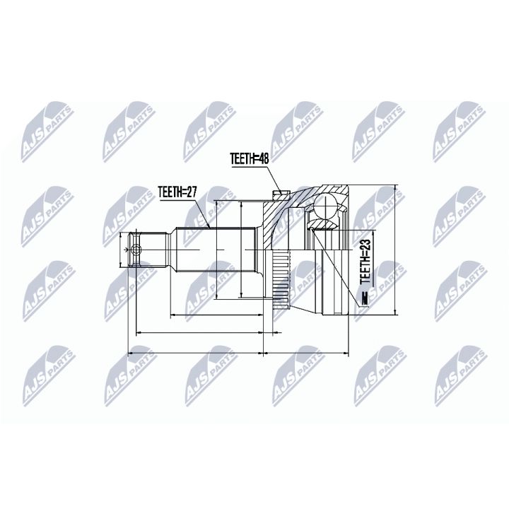 Jungčių komplektas, kardaninis velenas NTY NPZ-HY-528
