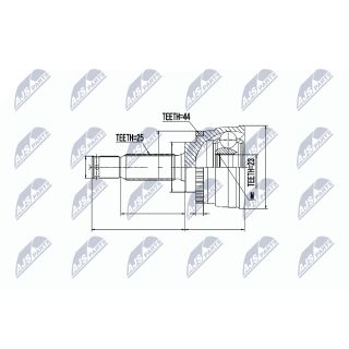 Jungčių komplektas, kardaninis velenas NTY NPZ-HY-533