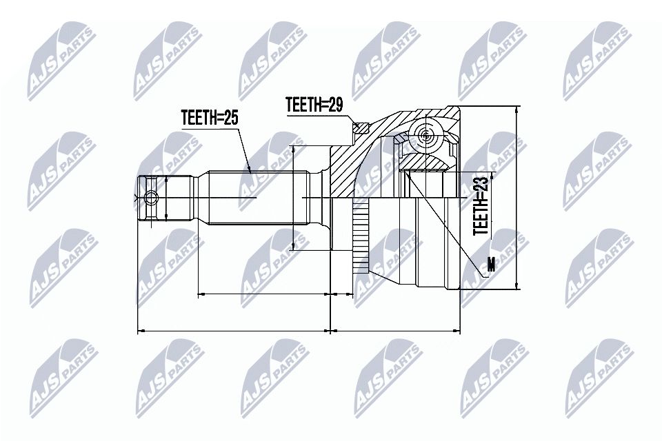 Jungčių komplektas, kardaninis velenas NTY NPZ-HY-536