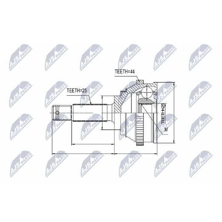 Jungčių komplektas, kardaninis velenas NTY NPZ-HY-545