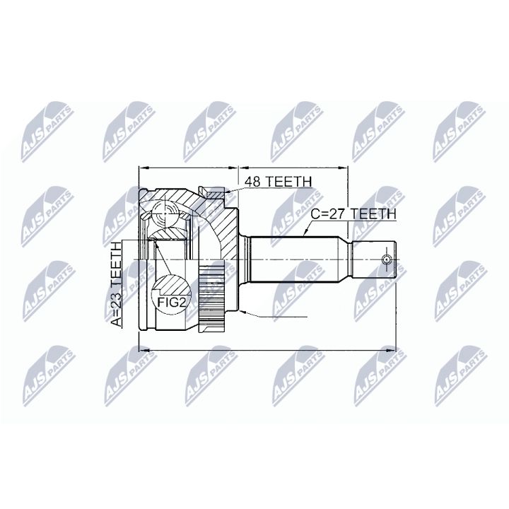 Jungčių komplektas, kardaninis velenas NTY NPZ-HY-547