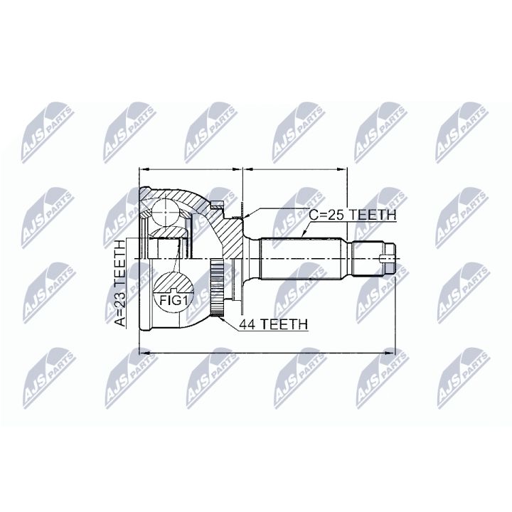 Jungčių komplektas, kardaninis velenas NTY NPZ-HY-549
