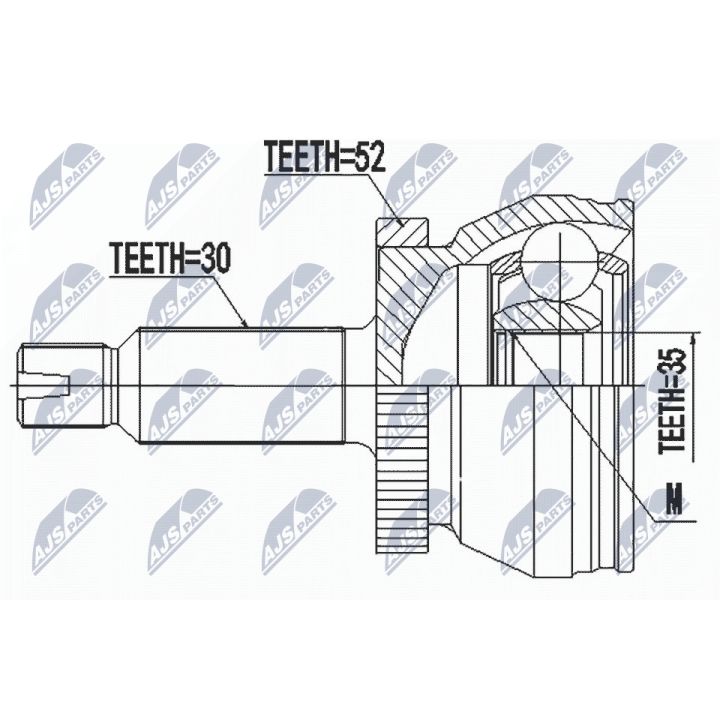 Jungčių komplektas, kardaninis velenas NTY NPZ-HY-554