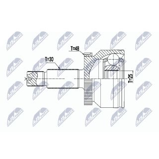 Jungčių komplektas, kardaninis velenas NTY NPZ-HY-558