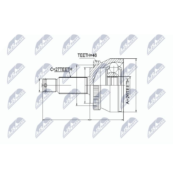 Jungčių komplektas, kardaninis velenas NTY NPZ-KA-307