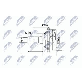 Jungčių komplektas, kardaninis velenas NTY NPZ-KA-310
