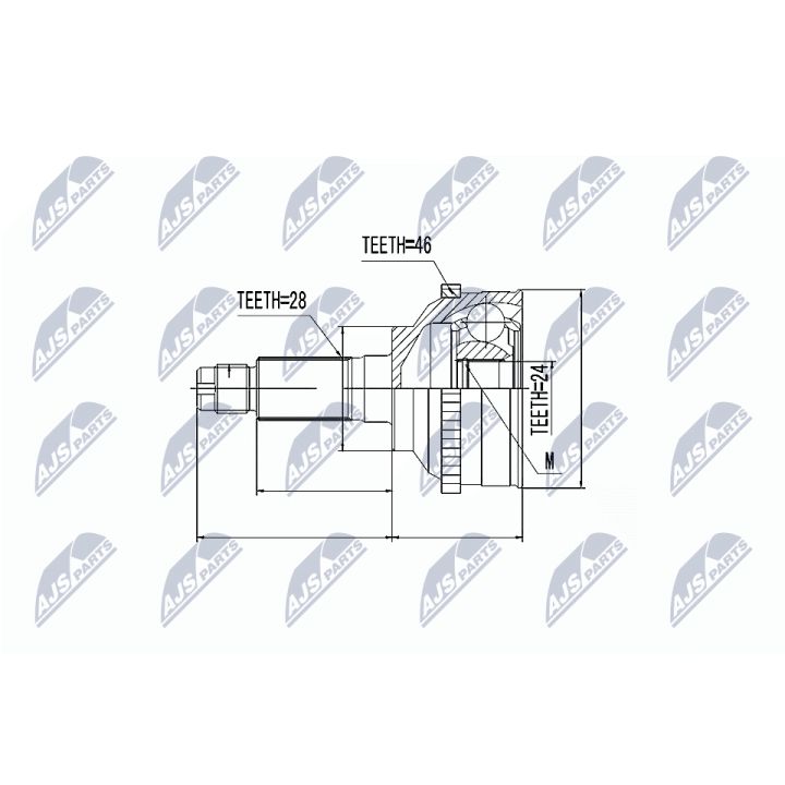 Jungčių komplektas, kardaninis velenas NTY NPZ-KA-326