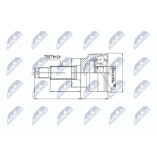 Jungčių komplektas, kardaninis velenas NTY NPZ-KA-336