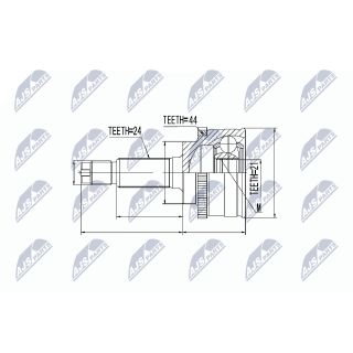 Jungčių komplektas, kardaninis velenas NTY NPZ-KA-345