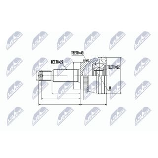 Jungčių komplektas, kardaninis velenas NTY NPZ-KA-353