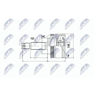 Jungčių komplektas, kardaninis velenas NTY NPZ-KA-358