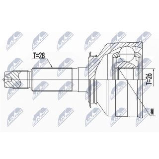 Jungčių komplektas, kardaninis velenas NTY NPZ-KA-366