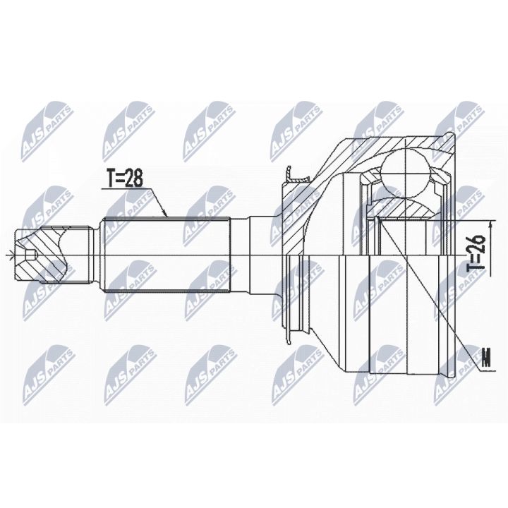 Jungčių komplektas, kardaninis velenas NTY NPZ-KA-366