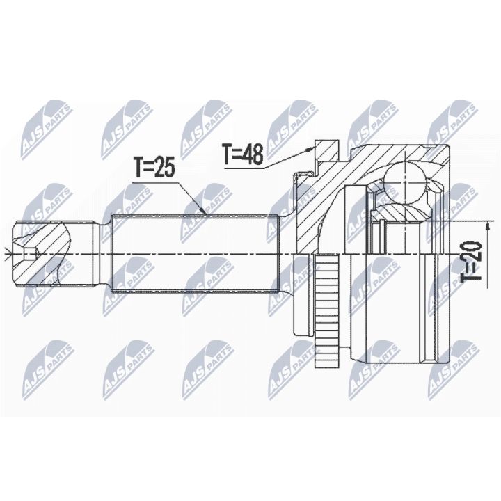 Jungčių komplektas, kardaninis velenas NTY NPZ-KA-367