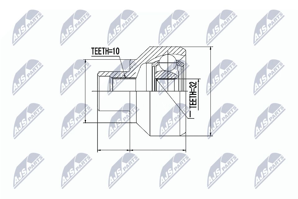 Jungčių komplektas, kardaninis velenas NTY NPZ-LR-001