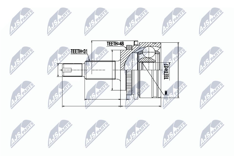 Jungčių komplektas, kardaninis velenas NTY NPZ-LR-003