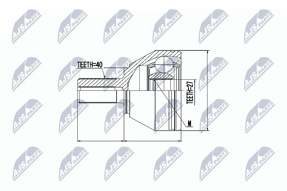 Jungčių komplektas, kardaninis velenas NTY NPZ-LR-004