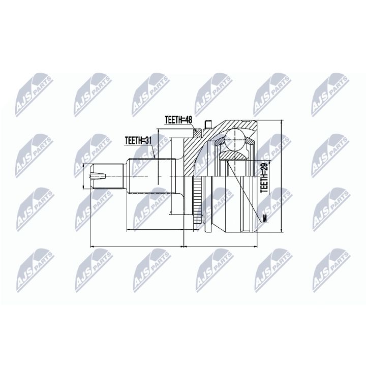 Jungčių komplektas, kardaninis velenas NTY NPZ-LR-006