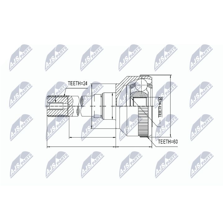 Jungčių komplektas, kardaninis velenas NTY NPZ-LR-012