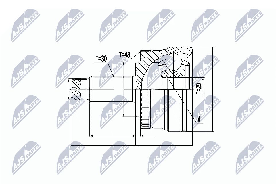 Jungčių komplektas, kardaninis velenas NTY NPZ-LR-013