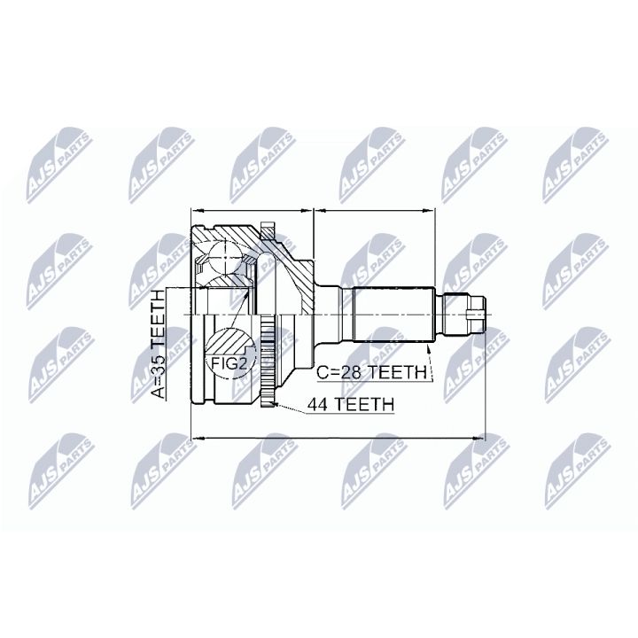 Jungčių komplektas, kardaninis velenas NTY NPZ-MZ-002