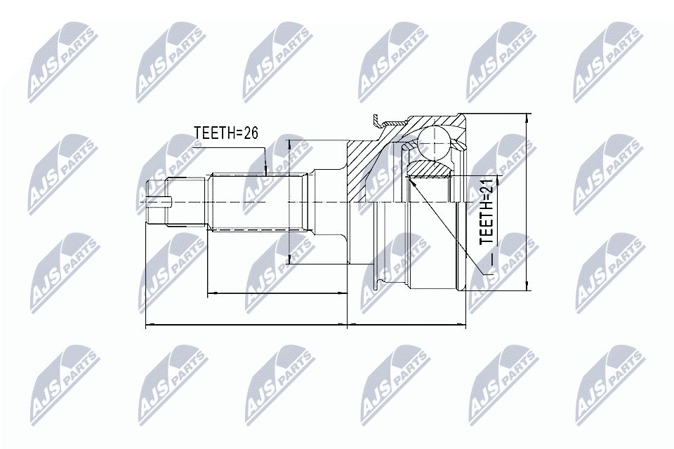 Jungčių komplektas, kardaninis velenas NTY NPZ-MZ-008