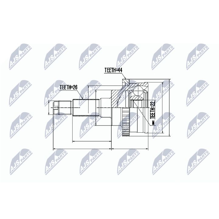 Jungčių komplektas, kardaninis velenas NTY NPZ-MZ-011