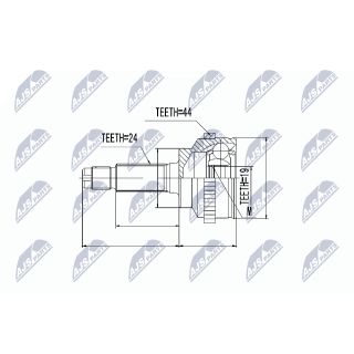 Jungčių komplektas, kardaninis velenas NTY NPZ-MZ-014