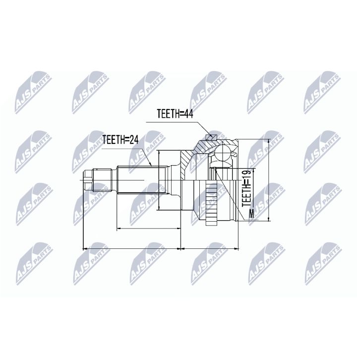 Jungčių komplektas, kardaninis velenas NTY NPZ-MZ-014