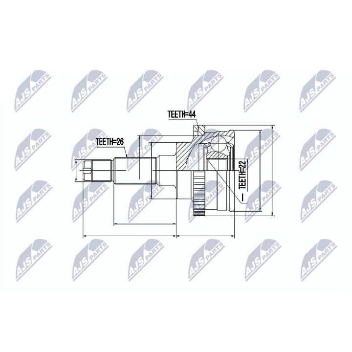 Jungčių komplektas, kardaninis velenas NTY NPZ-MZ-016