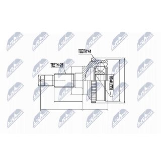 Jungčių komplektas, kardaninis velenas NTY NPZ-MZ-017