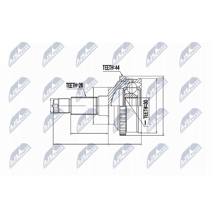 Jungčių komplektas, kardaninis velenas NTY NPZ-MZ-017